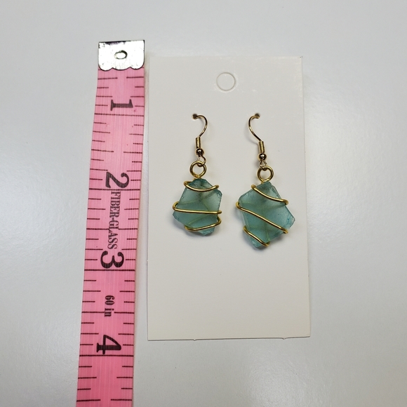 Handmade wire wrap earrings - Picture 2 of 2